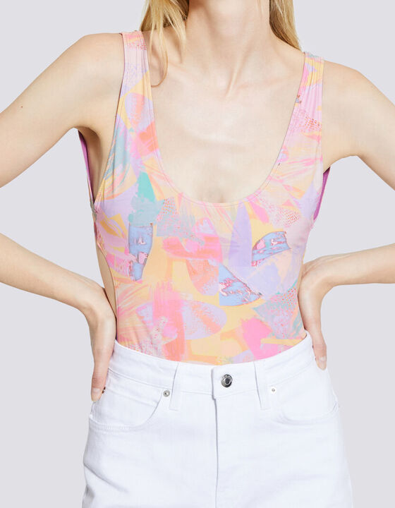 ALIMAPO MULTICOLOR PRINTED ONE PIECE SWIMSUIT